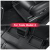 Underseat Storage Box for Tesla Model X Car Seats Drawer TPE Hidden Storage Box Push Pull ModelX Car Interior Accessories