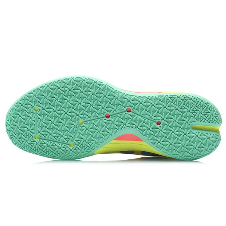 New LINING Speed 7 Basketball Shoes Men Low Top Yellow/Green ABPR007-2