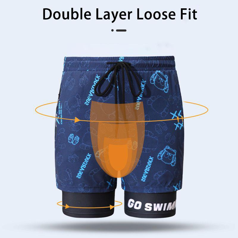 (L-5XL)Badebukser for menn Anti forlegenhet Løs raskt tørr badeshorts for menn ved sjøen Badedrakt Hot Spring Badetøy