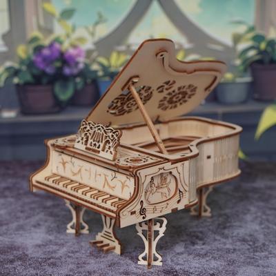 3D Wooden Puzzle for Adult DIY Piano Model Gifts for Family and Friends