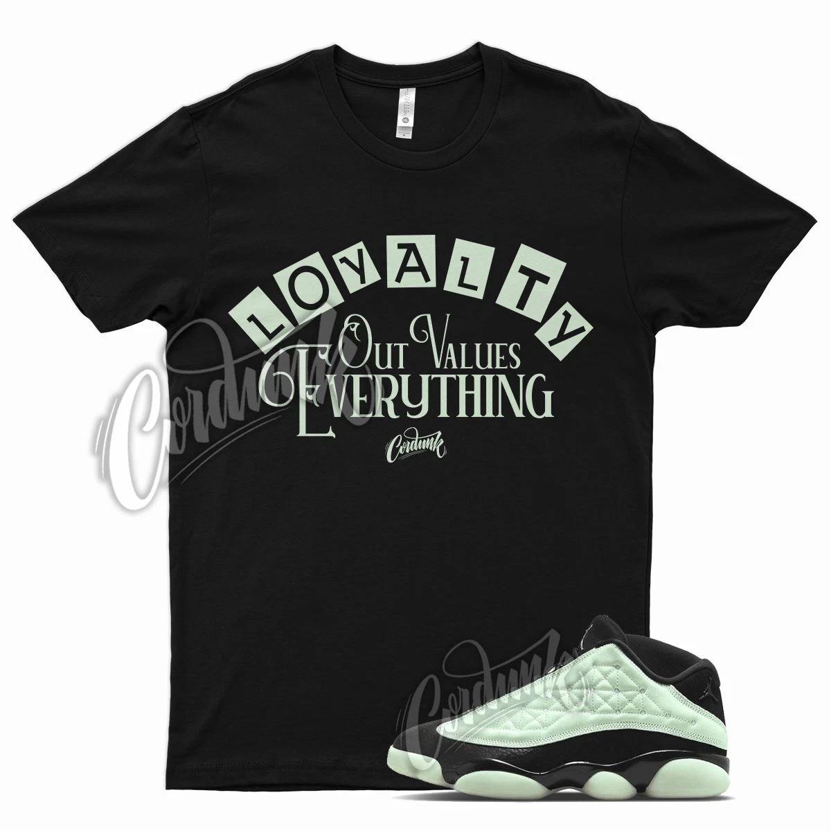 Black LOYALTY T Shirt for Air J1 13 Low Singles Day Barely Green 1 2XL
