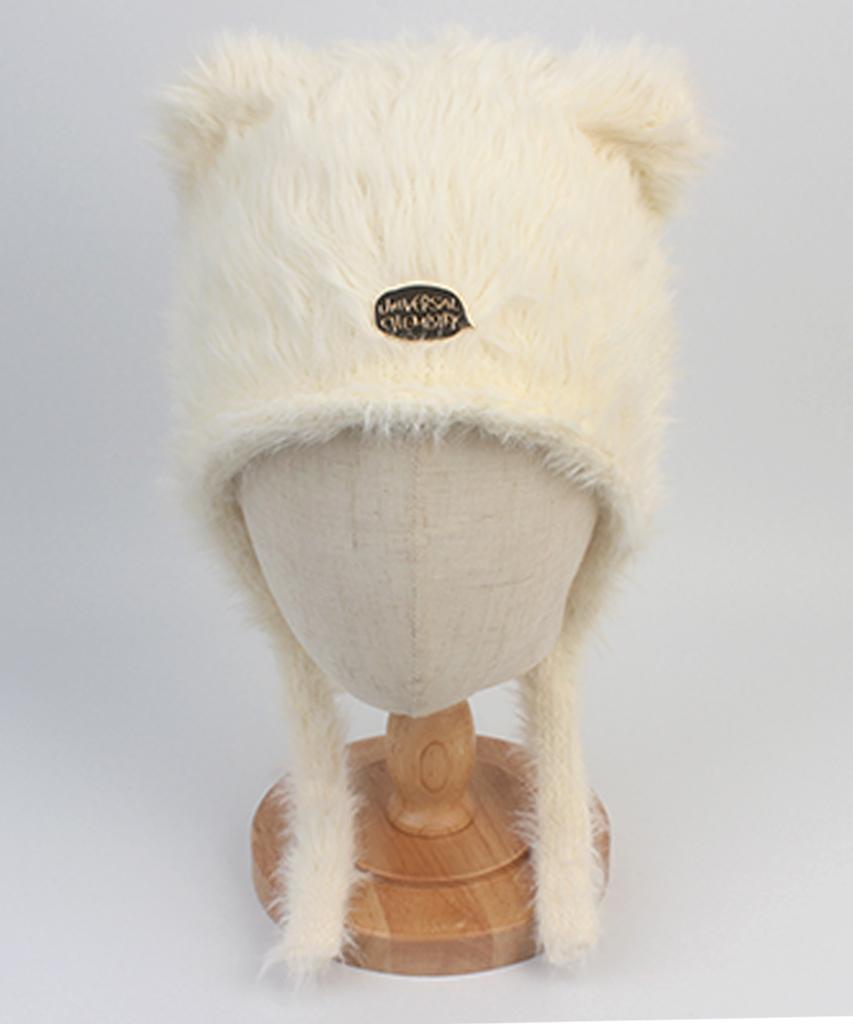 Yunibeosyeolkemiseuteuli Cat Ivory Fur Earflap Cap