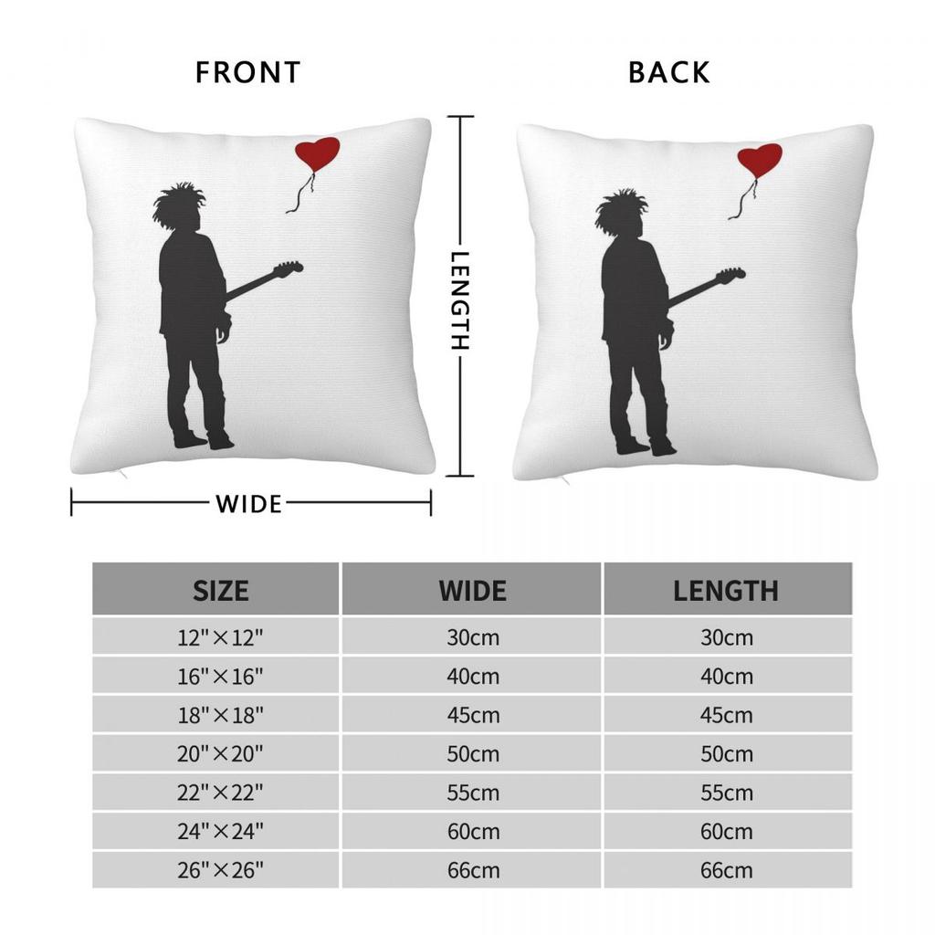 Robert Smith The Cure Banksy Federa Quadrata Poliestere Lino Velluto Zip Creativa Decorazione Copricuscino da Lancio Copricuscino da Letto