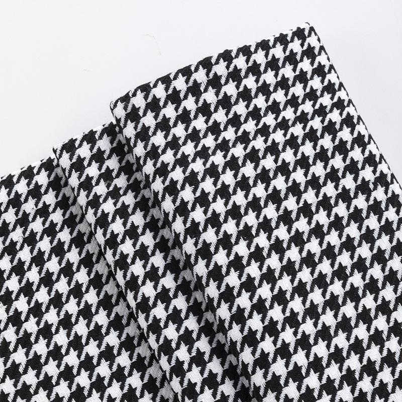 Houndstooth Polyester Linen-like Thick Sofa, Car Seat Cover & Pillowcase Fabric
