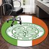 1PC round rug Cel-tic Football Club Crest Printed Round Area Rug ,Rug For Home Office, Round Chair Rug, Decorative Carpet Fan gifts Christmas gift