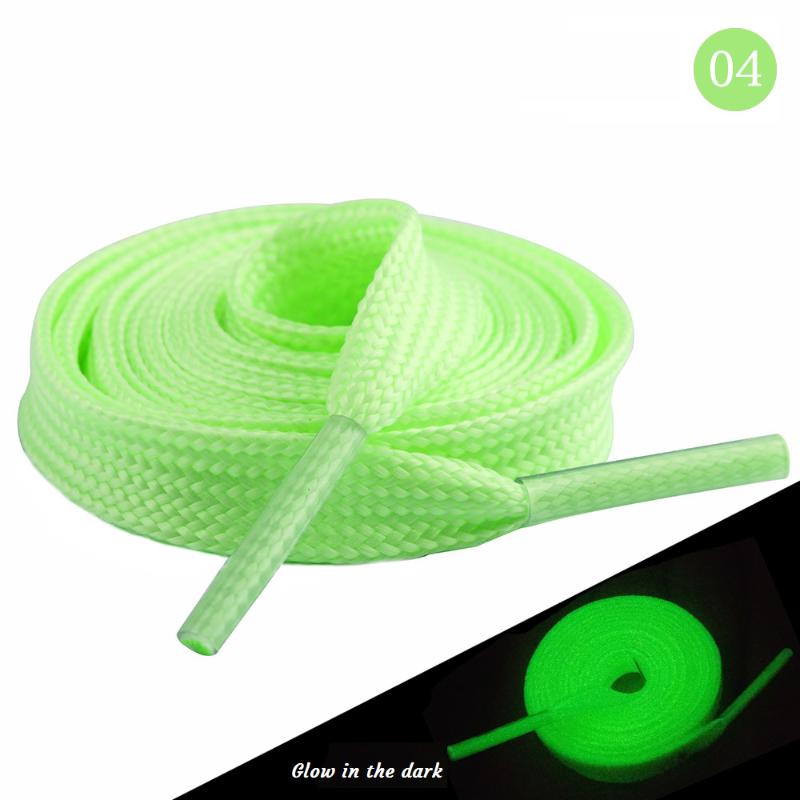 1Pair 120Cm Fluorescent Shoelace Luminous Shoelaces Flat Sneakers Canvas Shoe Laces Glow In The Dark Night Color