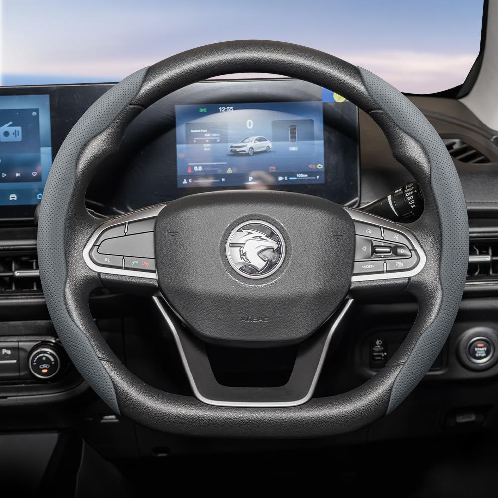 Geeignet für Proton Atmungsaktive Leder-Lenkradabdeckung mit segmentiertem Schnellverschluss-Design, Rutschfest und Langlebig, für Modelle