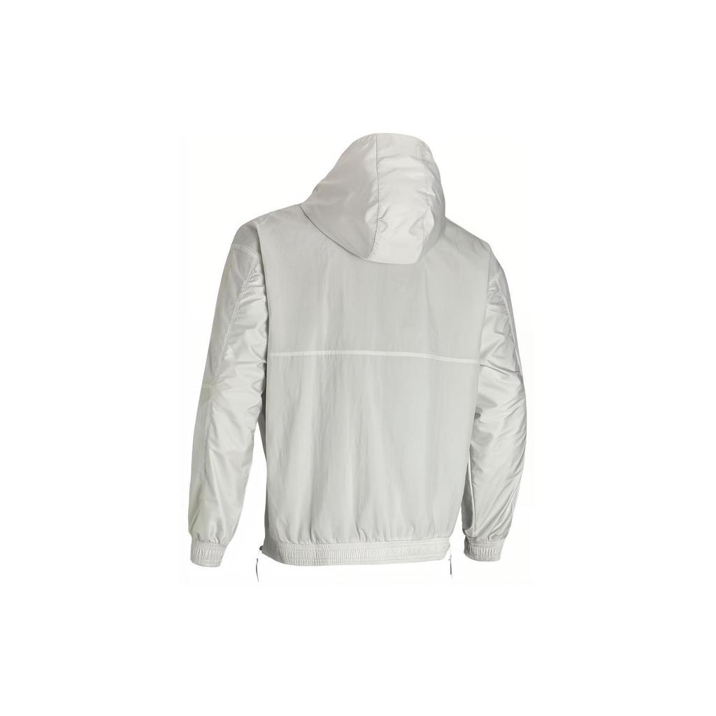 Under Armour Solid Color Casual Loose Hooded Jacket Men Jackets Clay-White 1383372-114