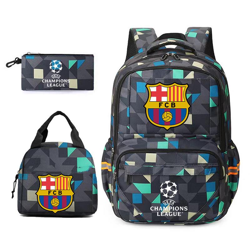 Plecak Ligi Mistrzów Trend Mody Real Madryt Barcelona Grand Paris Plecak Ucznia Torba Szkolna Męski Manchester City Manchester Torba Piłkarska