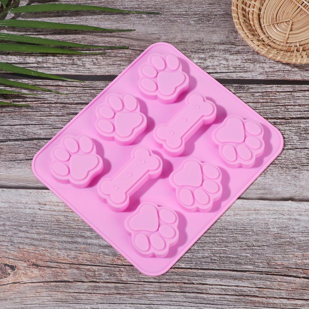 Cookies Bone Shape Puppy Dog Paw Silicone Molds Ice Cube Tray Cake Making Chocolate Baking Mould