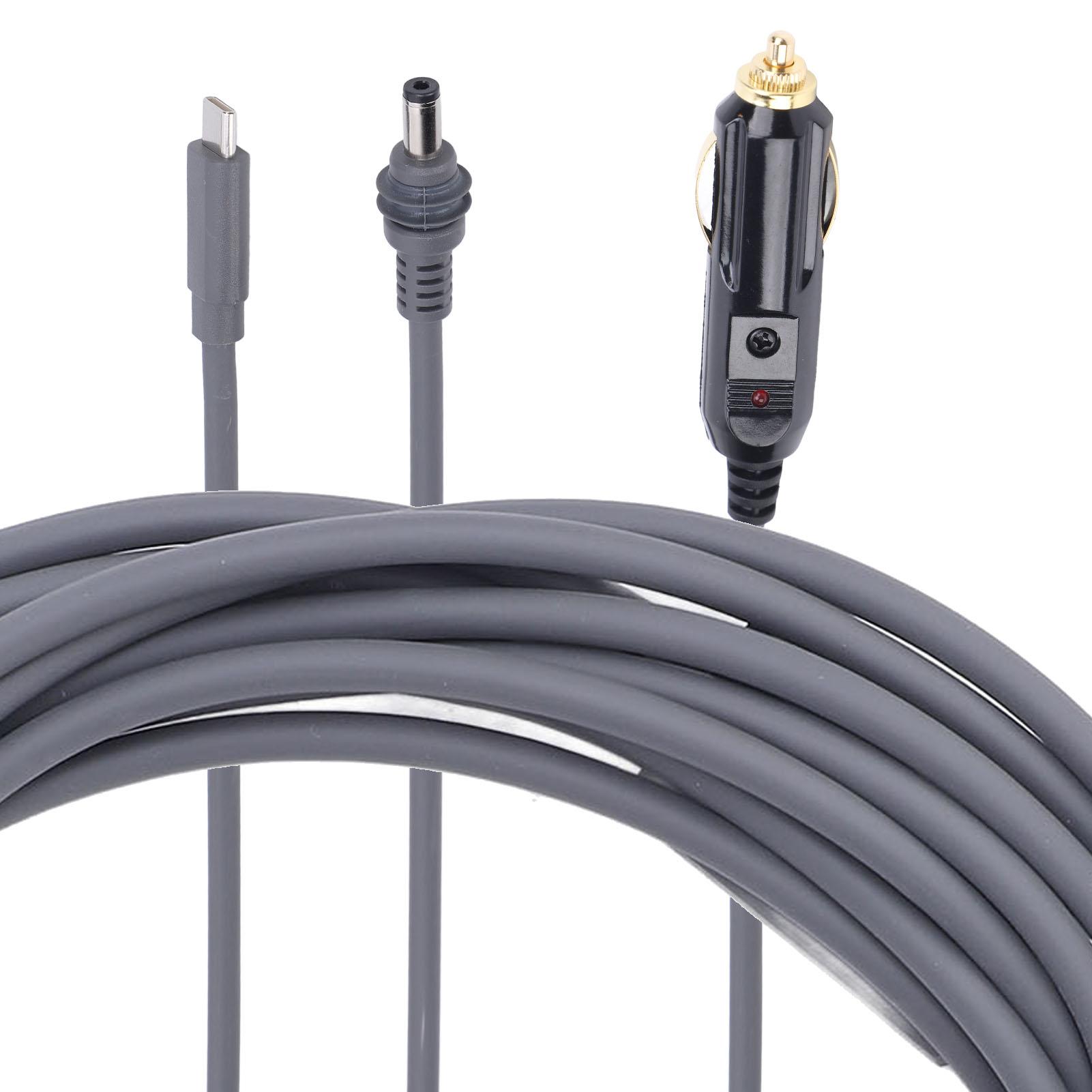 Кабель питания постоянного тока 3 в 1 10 футов DC12V 24V 18AWG Водонепроницаемый Автомобильное зарядное устройство Type C Кабель питания постоянного тока для мини-тарелочной антенны