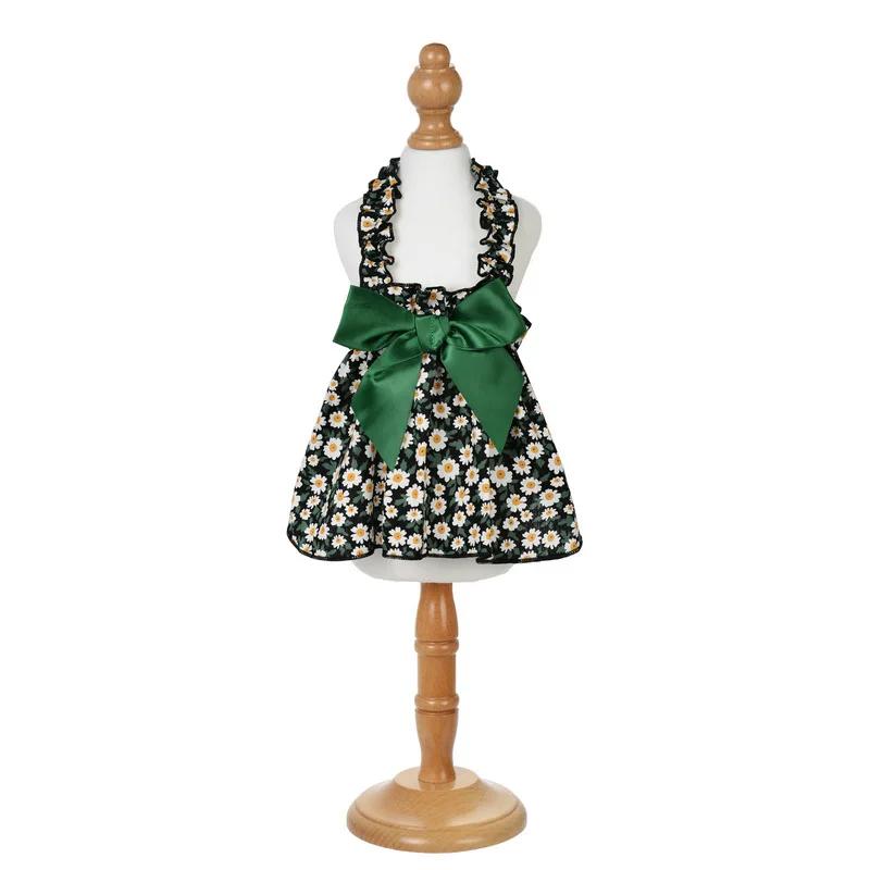 

Цветочное платье принцессы, весенне-летняя одежда для домашних животных, милая одежда для домашних животных, юбка с милым принтом щенка и кошки в йоркширском стиле XS