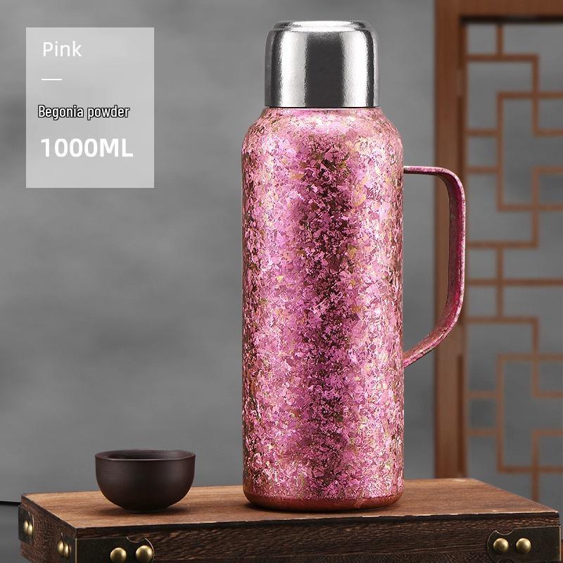 

Titanium Thermos Flask and Large Capacity Tea Pot with Double-Walled Insulation 1000ML