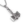 Retro Viking Thor's Hammer Stainless Steel Pendant Necklace