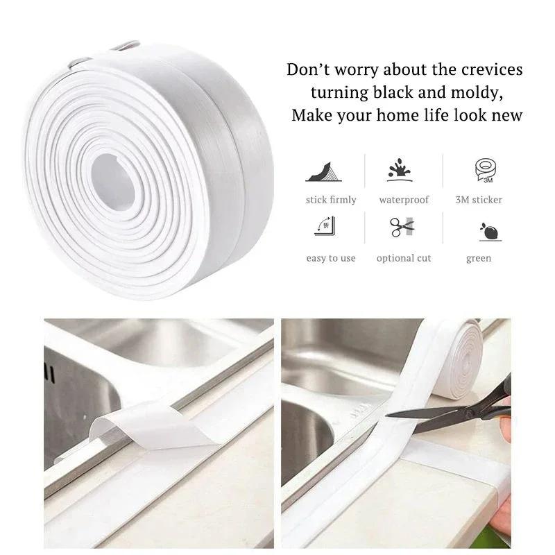 Wall Sticker Sink Edge Tape Wire Hose Strong Repairing Tape Waterproof Tape Silicone Rubber Self Adhesive Bathroom Toilet Tape