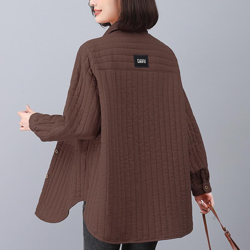 Women's Quilted Coat - Autumn/Winter 2024: New Fashion, Stylish and Warm, Loose Fit, Plus-Size Cotton Blend