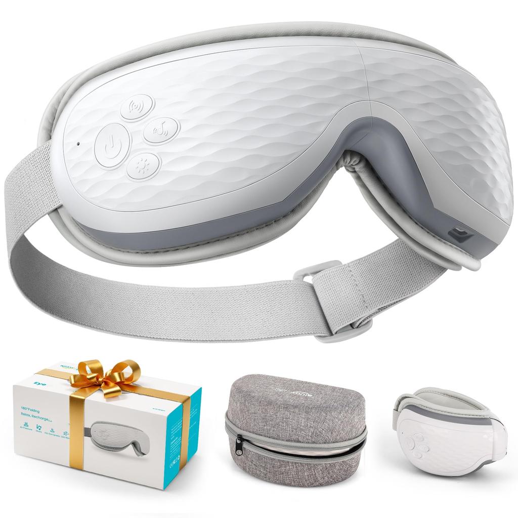 ALLJOY Latest Model 3 Level Pressure 2 Level Eye Care Foldable Equipped with Bluetooth Music Function USB Rechargeable Automatic Off Timer Hot Eye