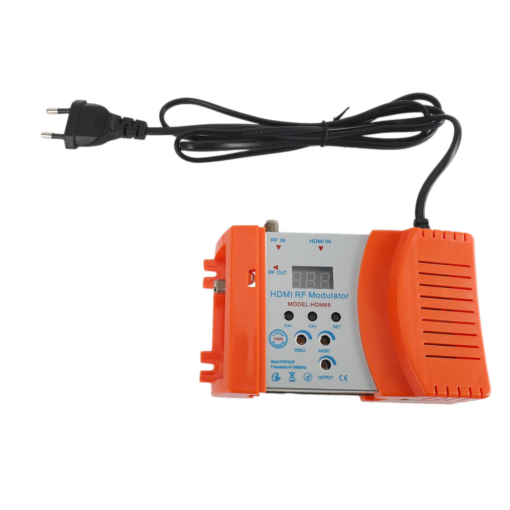 

New HDM68 Modulator Digital RF HDMI Modulator AV to RF Converter VHF UHF PAL/NTSC Standard Portable Modulator EU Plug China Mainland