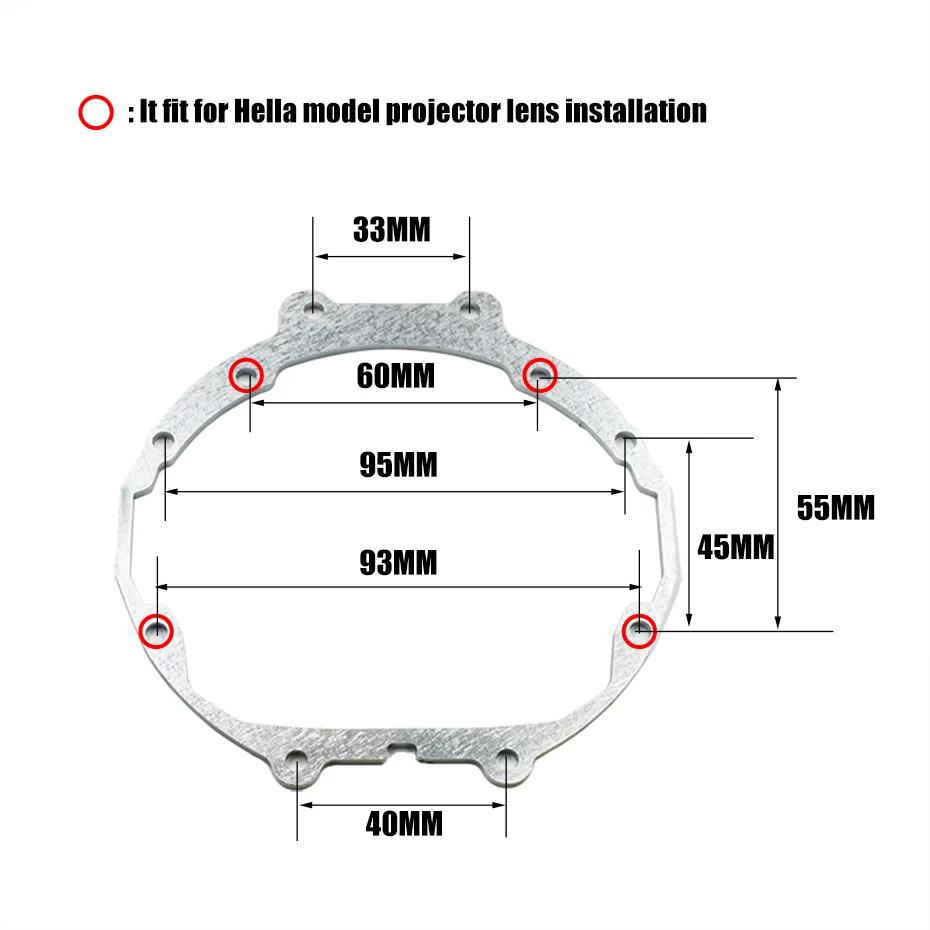 Ronan Headlight Mounting Frame Adapter For Hella 3R G5 Koitos Mondeo Pajero Retrofit Bi-xenon Biled Projector Lens Car Headlight
