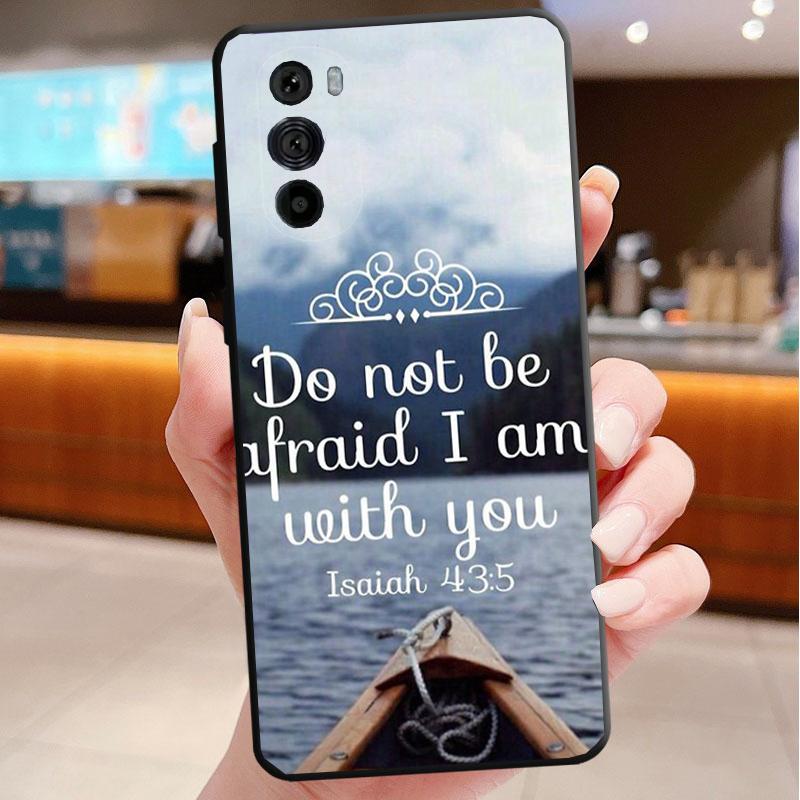 Bible verse Christ Jesus Funda Phone Case For Motorola Edge 50 40 Pro 60 50 40 30 Ultra Neo Fusion Moto G Play G Stylus G Power