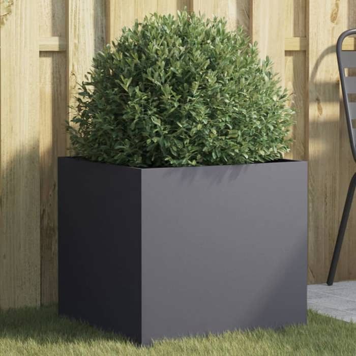 VidaXL Jardinière, Bac à Fleurs, Pot de Plantes, Boîte à Fleurs, Jardinière Surélevée de Jardin Patio Terrasse, Anthracite 841563