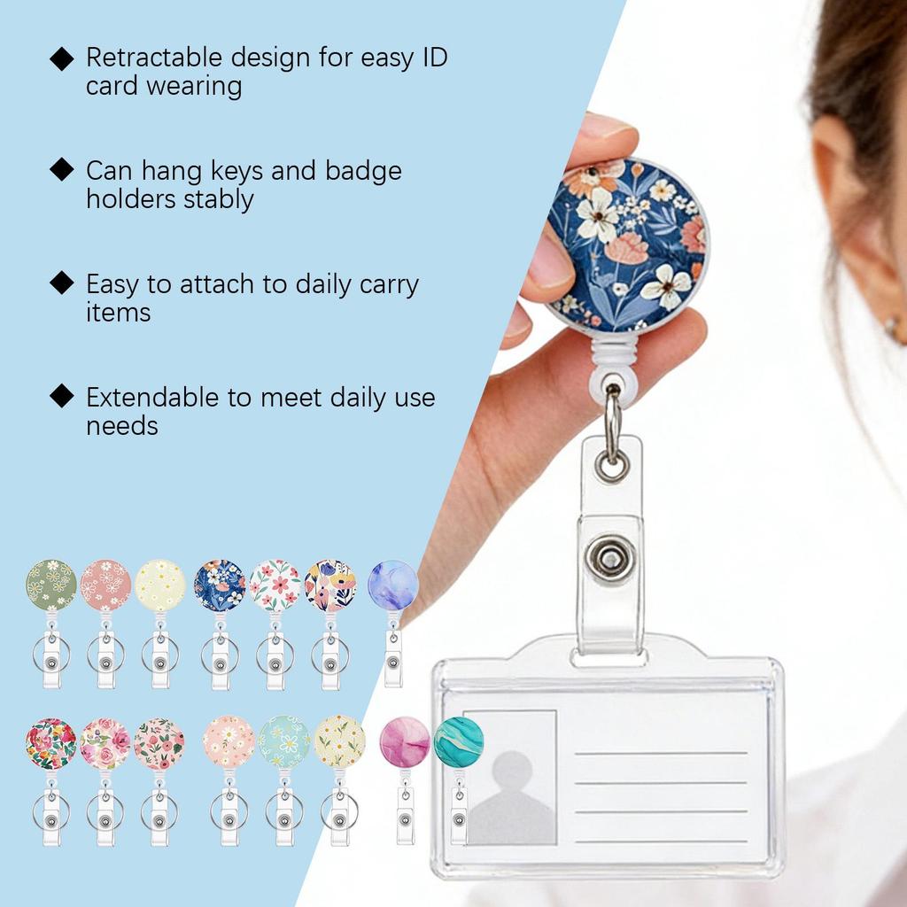 Noteory Retractable Badge Holder for IDs and Keys, Easy to Wear