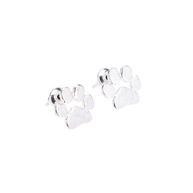 Fashion Dog And Cat Paw Prints Earrings For Children And Pet Lovers In Gold Silver And Rose Gold Finish