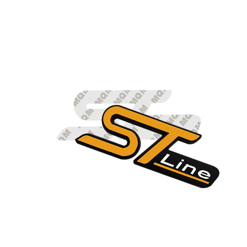 DRZG2 Car Accessories Metal Grille Emblem Rear Trunk Body Badge Sticker For Ford ST LINE Focus Fiesta Ecosport Kuga Mondeo Everest