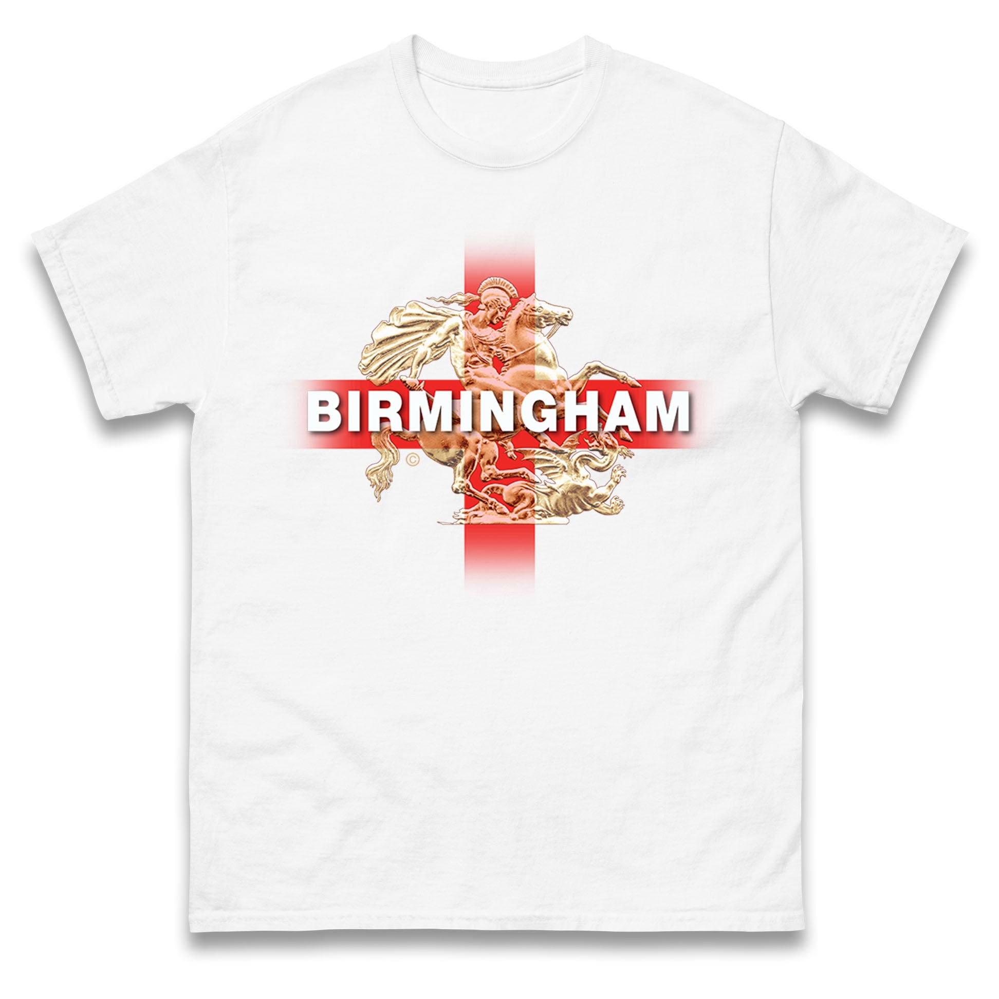Birmingham St George & The Dragon Unisex T-Shirt Womens Tops Tees 4XL