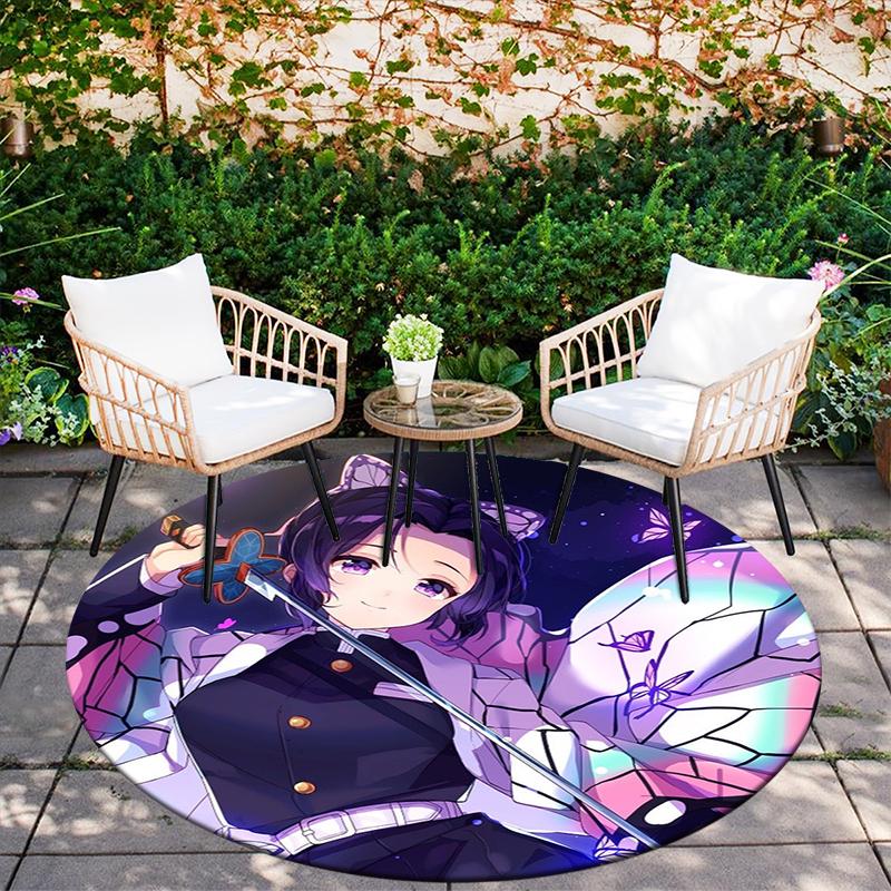 Cartoon Print Round Area Rug,Carpet Rug for Living Room Bedroom Sofa Playroom Decor,Non-slip Floor Mat