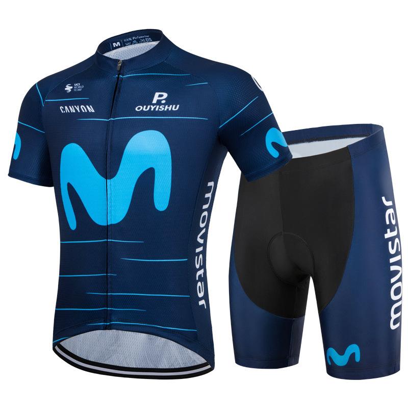 Completo da ciclismo a maniche corte, ad asciugatura rapida, abbigliamento da ciclismo traspirante