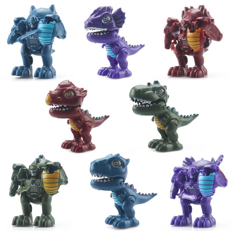 Large Dinosaur Building Blocks: Transforming T-Rex, Pterodactyl, Dilophosaurus & Velociraptor Scene Accessories Set
