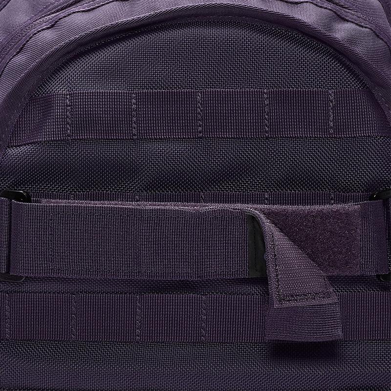 Nike Sportswear 23L Brand Letter Logo Fabric Backpack Large Unisex Backpack Black Purple Sand FD7544-540