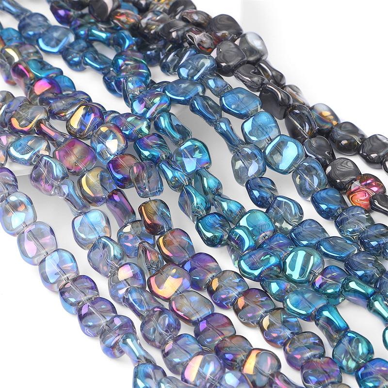 Iridescent Glass Crystal Beads for DIY Hairpin & Necklace Crafting