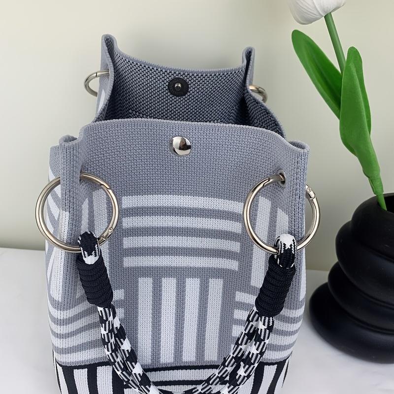 Retro Handbag Tote, Clutch, Bucket Bag with Closure & Detachable Strap, Wrist Strap, Casual to Formal Occasion Bag, for Travel Versatile Mini Purse