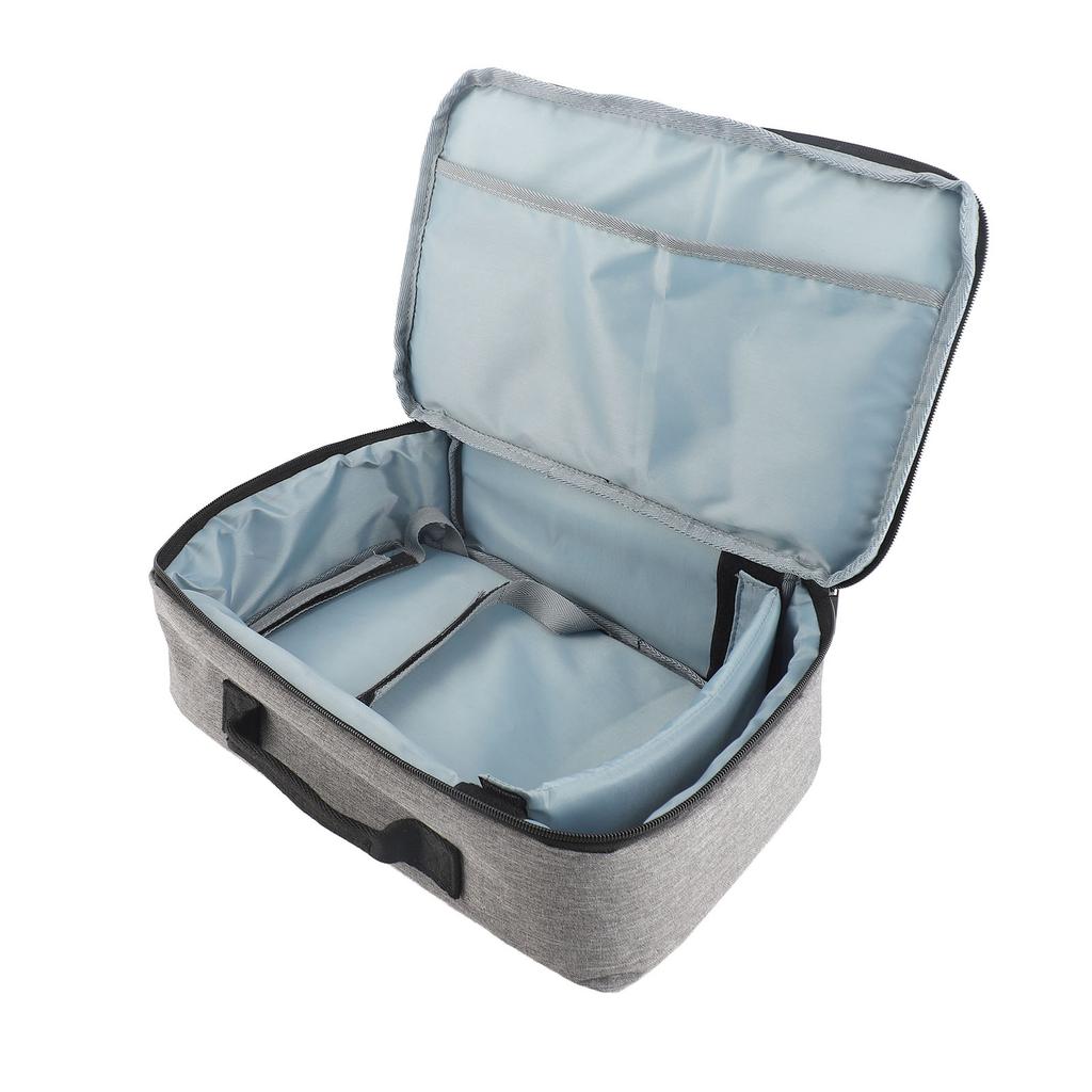 Projector Bag 13.6x7.9x4in Heavy Duty Nylon Portable Projector Carrying Case with Sturdy Handle for Travel Gray