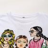 European American Summer New Women's Clothing Loose Ins Trendy Round Neck Girl Print Casual Short Sleeve T-shirt 0264357 250