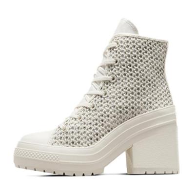 Chuck 70 Knitted Comfortable and Fashionable Casual Chunky Heeled Women's Shoes White