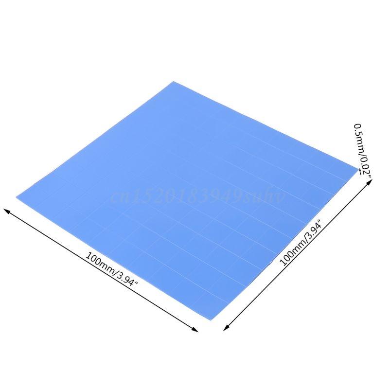 100mmx100mmx0.5mm 1Sheet/100PCS Thermal Pad GPU CPU Heatsink Cooling Conductive Silicone Pad 10x10 Grids
