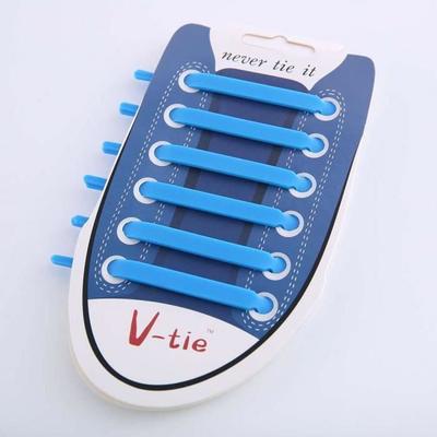 Version Cn - Blue - 12 Pieces-Set Creative Unisex Laces Women Men Athletic Running No Tie Laces Elastic Silicone