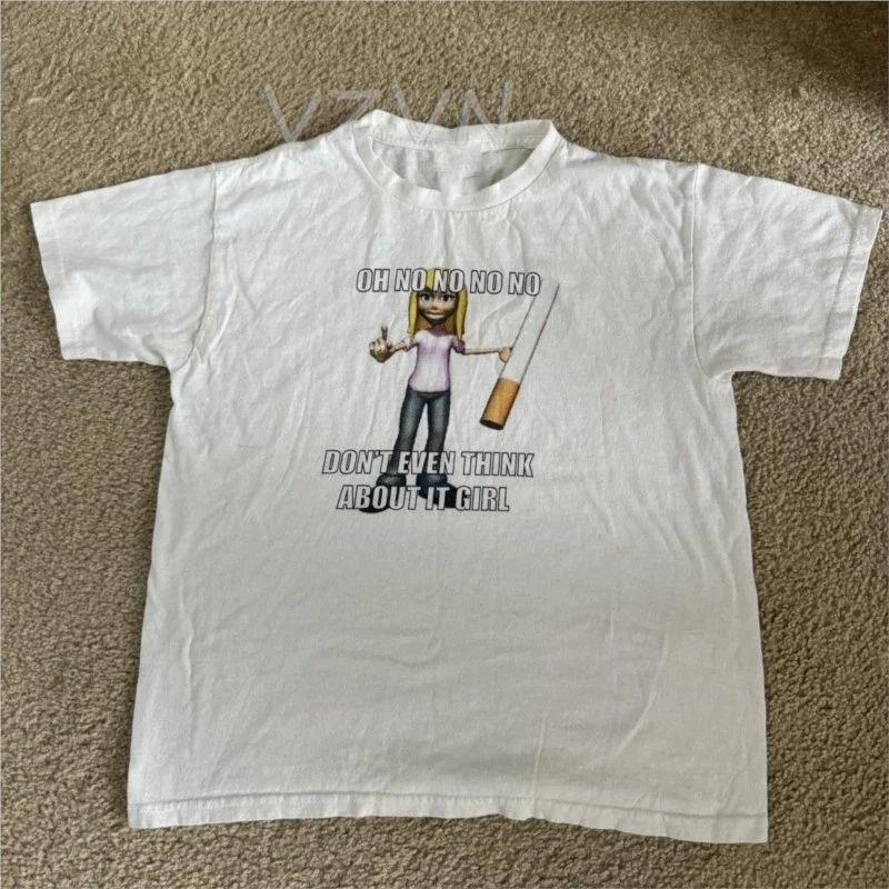 Harajuku Casual Loose Oversized T-shirt Y2k Top Retro Street Casual Loose Printed Short-sleeved Oversized T-shirt Unisex
