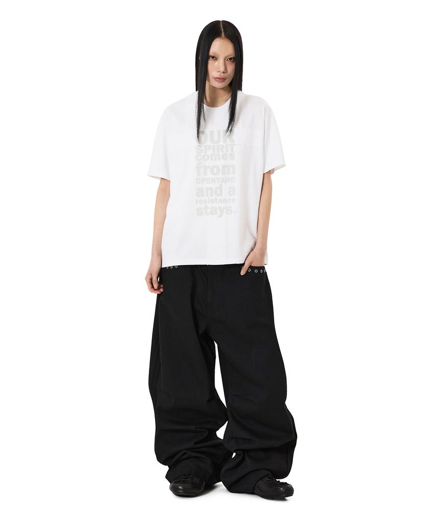 Opeunyadeu(Owai) Resistance Cross Patch Tee - White