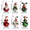 Cute Snowman Christmas Tree Pendant Holiday Christmas New Year Home Decor Resin/Iron Christmas Bells Pendant Party Supplies