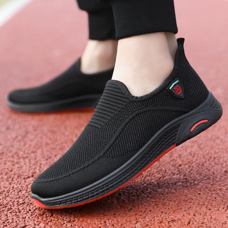 Men's Shoes 2025 Spring and Summer New Casual Shoes Men's Simple Shoes Comfortable Shoes Breathable Mesh One Pedal