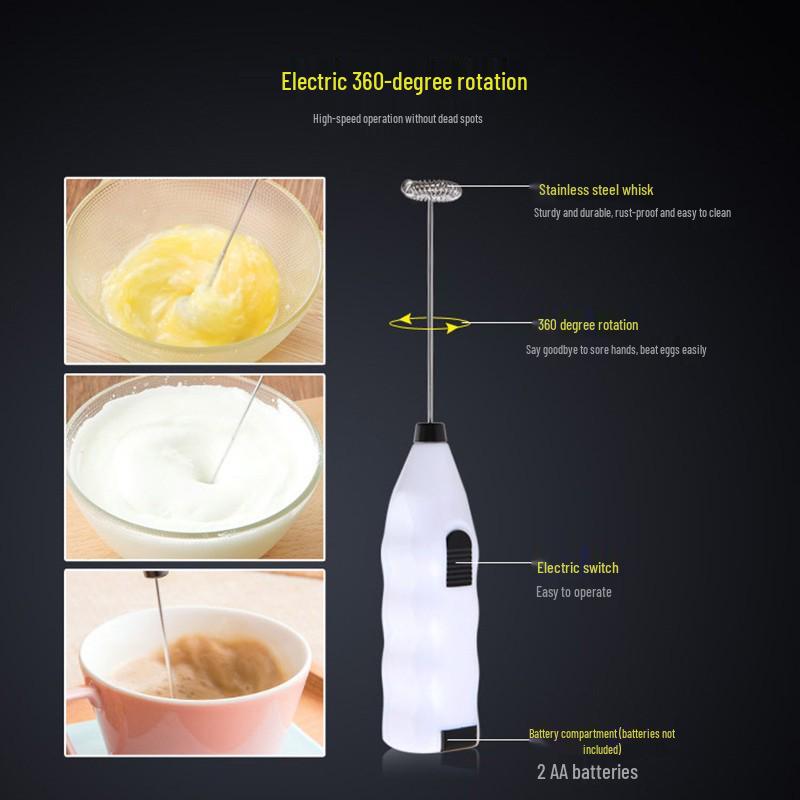 Elektrischer Handmixer: Schneebesen, Milchaufschäumer, Kaffeefoamer, Rührstab