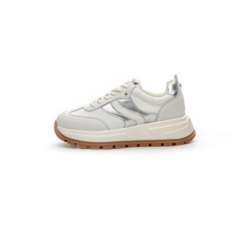 Leather little white shoes women's autumn models shallow mouth round head sports and leisure women's shoes breathable and versatile women