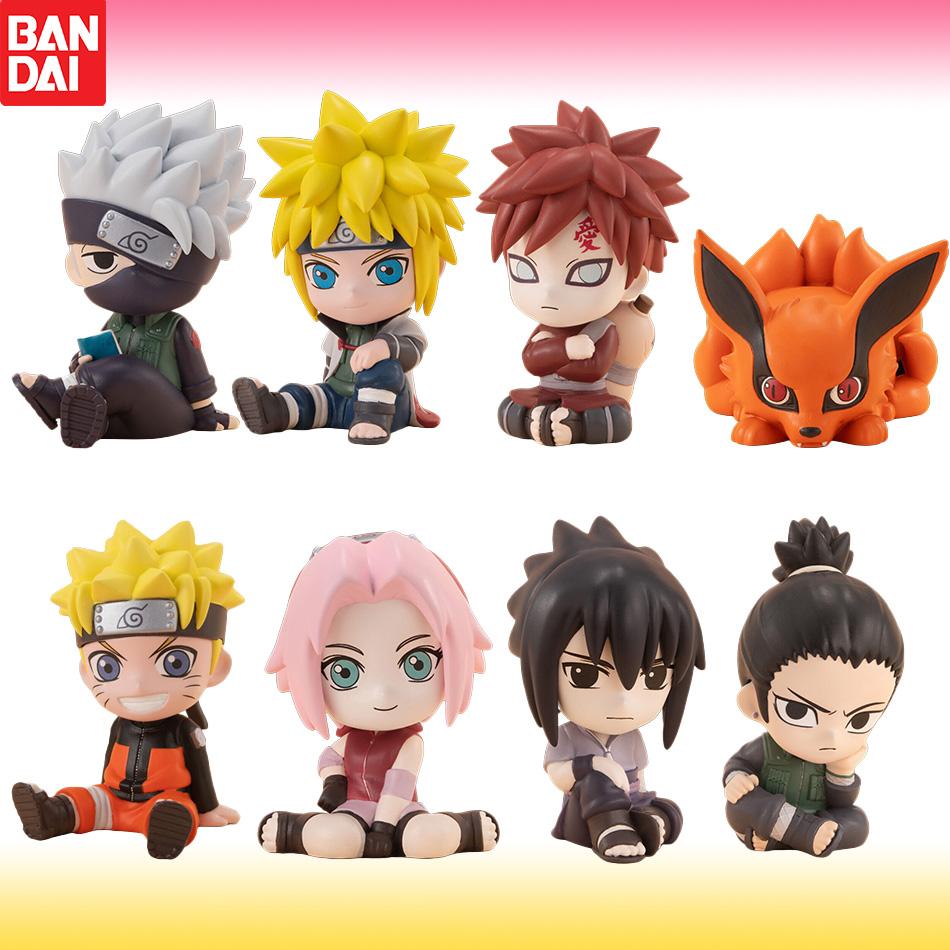In Stock 8pcs/set Anime Figure Naruto Shippuden Hinata Sasuke Itachi Kakashi Gaara Action Figure Q Version PVC Figures Toys Gift
