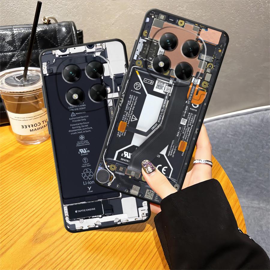Case for Xiaomi Poco C51 M3 M4 Pro F3 F4 F5 X3 X4 X5 C65 M5 C50 Soft Back Phone Cover Classic Motherboard Circuit Board