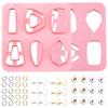 Polymer Clay Cutters for Earring Making Contains Clay Molds Earring Hooks Rings Boho Clay Cutters for Polymer Clay Jewelry