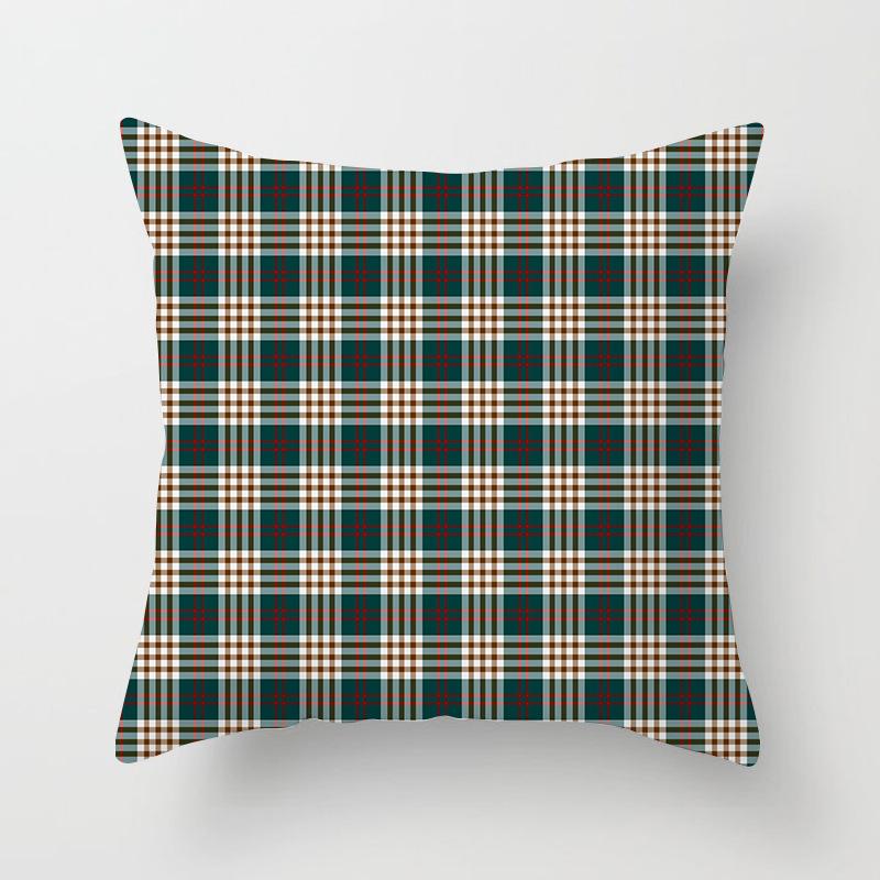 Scottish Red Plaid Pillowcase Home Sofa Pillow Cushion Cover